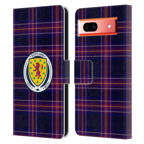 Scotland National Football Team Logo 2 Tartan Leather Book Wallet Case Cover For Google Pixel 7a