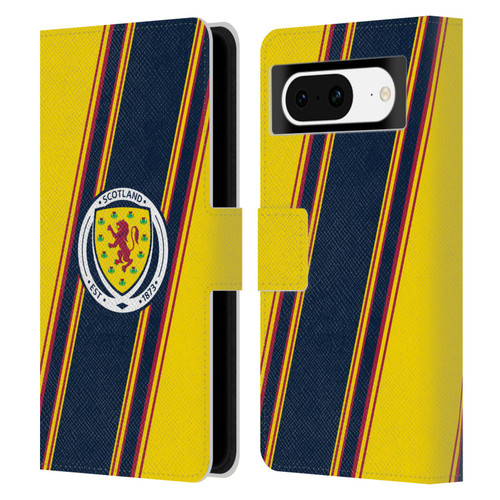 Scotland National Football Team Logo 2 Stripes Leather Book Wallet Case Cover For Google Pixel 8
