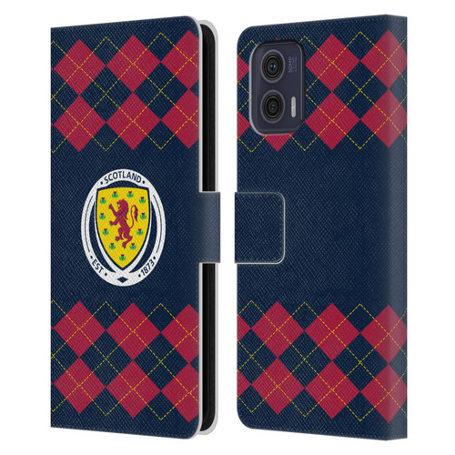 Scotland National Football Team Logo 2 Argyle Leather Book Wallet Case Cover For Motorola Moto G73 5G