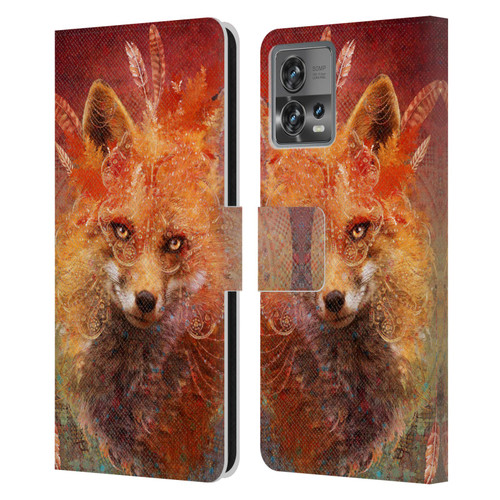 Jena DellaGrottaglia Animals Fox Leather Book Wallet Case Cover For Motorola Moto Edge 30 Fusion