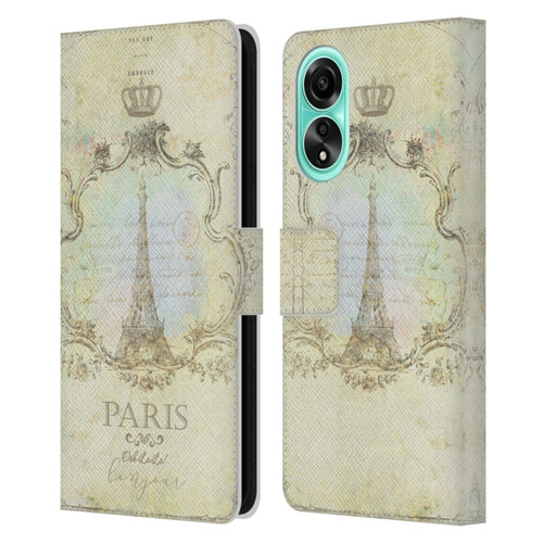 Jena DellaGrottaglia Assorted Paris My Embrace Leather Book Wallet Case Cover For OPPO A78 5G