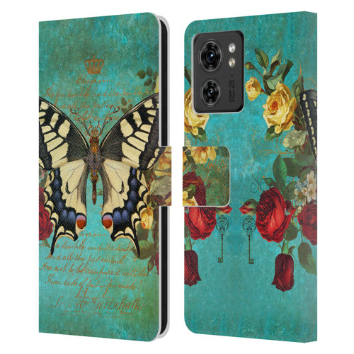 Jena DellaGrottaglia Insects Butterfly Garden Leather Book Wallet Case Cover For Motorola Moto Edge 40