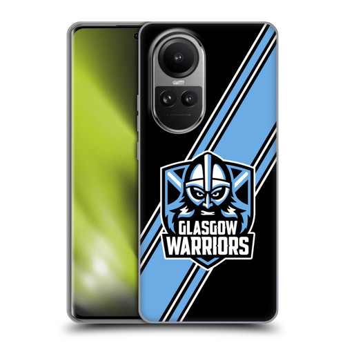 Glasgow Warriors Logo 2 Diagonal Stripes Soft Gel Case for OPPO Reno10 5G / Reno10 Pro 5G