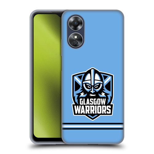 Glasgow Warriors Logo Stripes Blue Soft Gel Case for OPPO A17