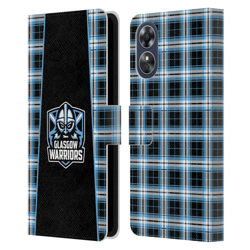 Glasgow Warriors Logo 2 Tartan Leather Book Wallet Case Cover For OPPO A17