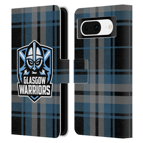 Glasgow Warriors Logo Tartan Leather Book Wallet Case Cover For Google Pixel 8