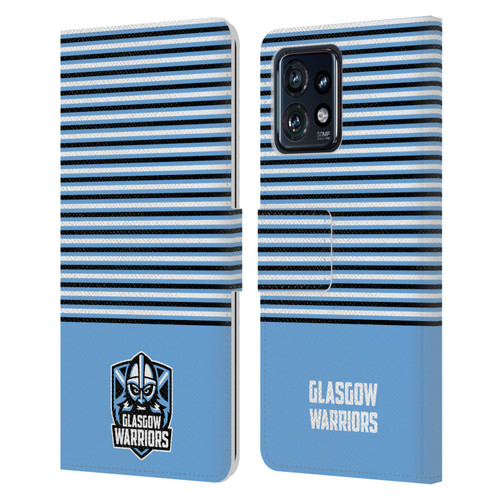 Glasgow Warriors Logo Stripes Blue 2 Leather Book Wallet Case Cover For Motorola Moto Edge 40 Pro