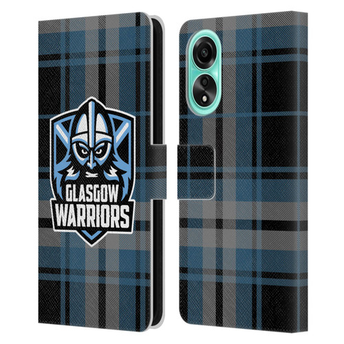 Glasgow Warriors Logo Tartan Leather Book Wallet Case Cover For OPPO A78 4G