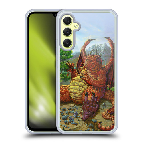 Ed Beard Jr Dragons Lunch With A Toothpick Soft Gel Case for Samsung Galaxy A34 5G