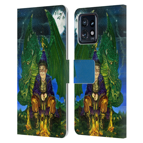 Ed Beard Jr Dragon Friendship Oops Said Leather Book Wallet Case Cover For Motorola Moto Edge 40 Pro