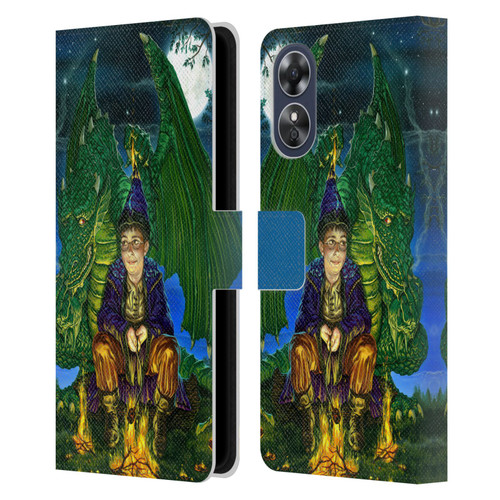 Ed Beard Jr Dragon Friendship Oops Said Leather Book Wallet Case Cover For OPPO A17