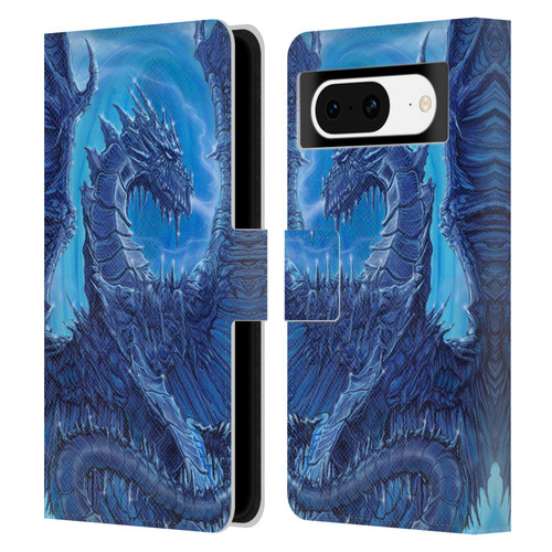 Ed Beard Jr Dragons Glacier Leather Book Wallet Case Cover For Google Pixel 8