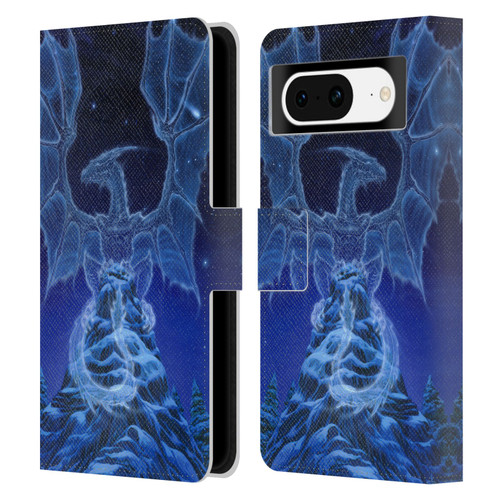 Ed Beard Jr Dragons Winter Spirit Leather Book Wallet Case Cover For Google Pixel 8