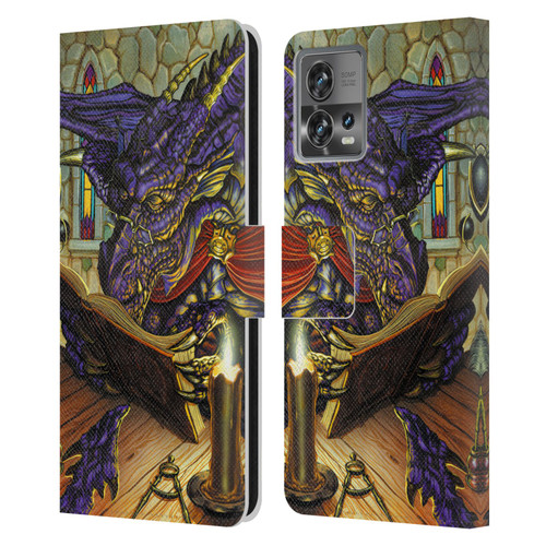 Ed Beard Jr Dragons A Good Book Leather Book Wallet Case Cover For Motorola Moto Edge 30 Fusion