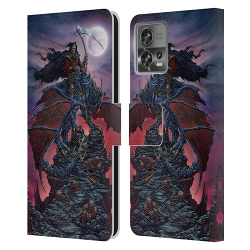Ed Beard Jr Dragons Reaper Leather Book Wallet Case Cover For Motorola Moto Edge 30 Fusion