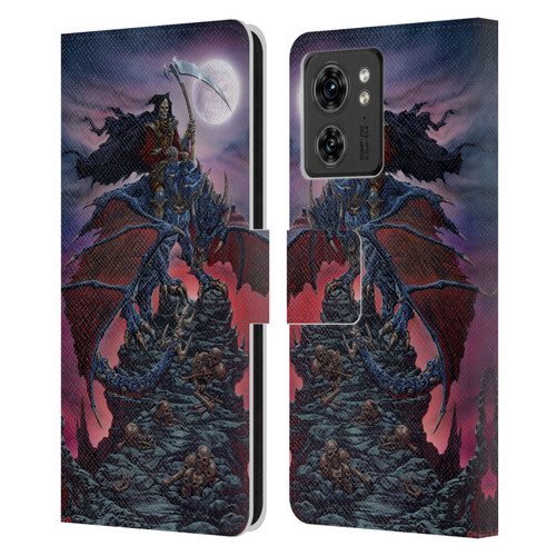 Ed Beard Jr Dragons Reaper Leather Book Wallet Case Cover For Motorola Moto Edge 40