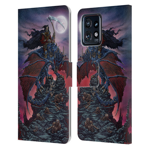 Ed Beard Jr Dragons Reaper Leather Book Wallet Case Cover For Motorola Moto Edge 40 Pro