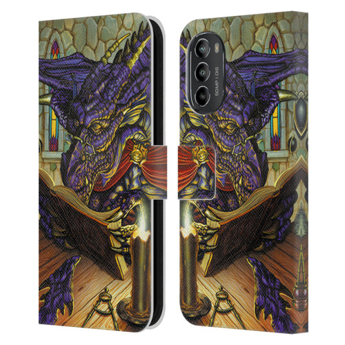 Ed Beard Jr Dragons A Good Book Leather Book Wallet Case Cover For Motorola Moto G82 5G