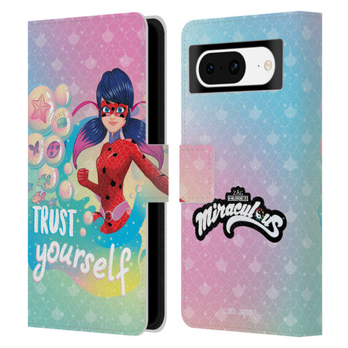 Miraculous Tales of Ladybug & Cat Noir Aqua Ladybug Trust Yourself Leather Book Wallet Case Cover For Google Pixel 8