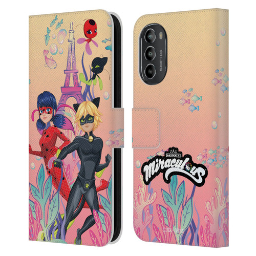 Miraculous Tales of Ladybug & Cat Noir Aqua Ladybug Aqua Power Leather Book Wallet Case Cover For Motorola Moto G82 5G