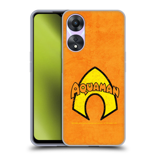 Aquaman DC Comics Logo Classic Distressed Look Soft Gel Case for OPPO A78 5G