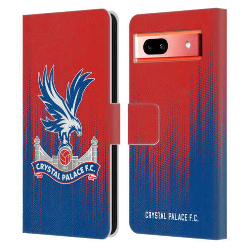 Crystal Palace FC Crest Halftone Leather Book Wallet Case Cover For Google Pixel 7a