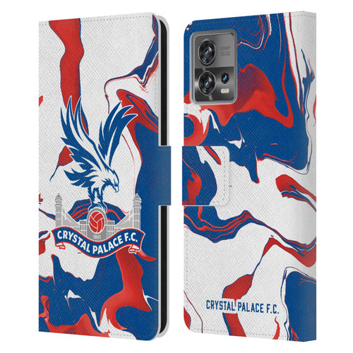 Crystal Palace FC Crest Marble Leather Book Wallet Case Cover For Motorola Moto Edge 30 Fusion