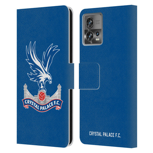 Crystal Palace FC Crest Plain Leather Book Wallet Case Cover For Motorola Moto Edge 30 Fusion
