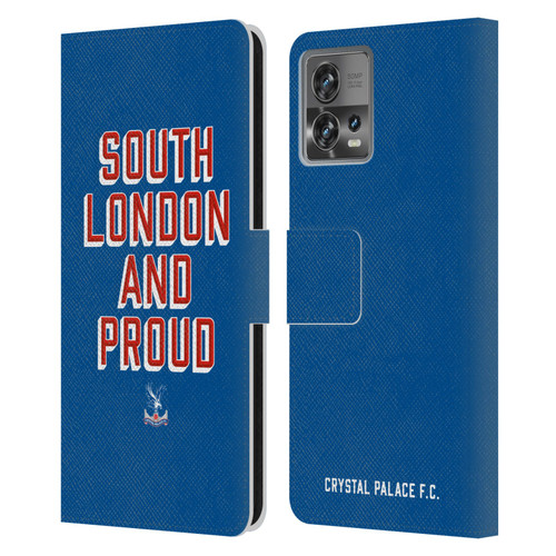 Crystal Palace FC Crest South London And Proud Leather Book Wallet Case Cover For Motorola Moto Edge 30 Fusion
