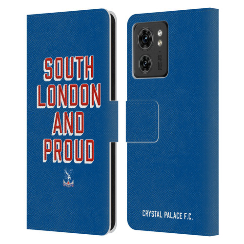 Crystal Palace FC Crest South London And Proud Leather Book Wallet Case Cover For Motorola Moto Edge 40