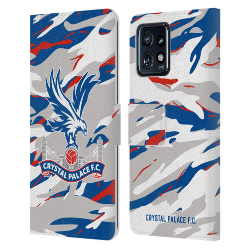 Crystal Palace FC Crest Camouflage Leather Book Wallet Case Cover For Motorola Moto Edge 40 Pro