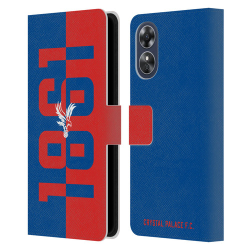 Crystal Palace FC Crest 1861 Leather Book Wallet Case Cover For OPPO A17