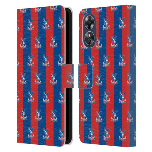 Crystal Palace FC Crest Pattern Leather Book Wallet Case Cover For OPPO A17