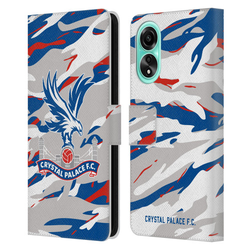 Crystal Palace FC Crest Camouflage Leather Book Wallet Case Cover For OPPO A78 4G