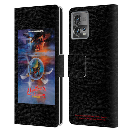 A Nightmare On Elm Street: The Dream Child Graphics Poster Leather Book Wallet Case Cover For Motorola Moto Edge 30 Fusion