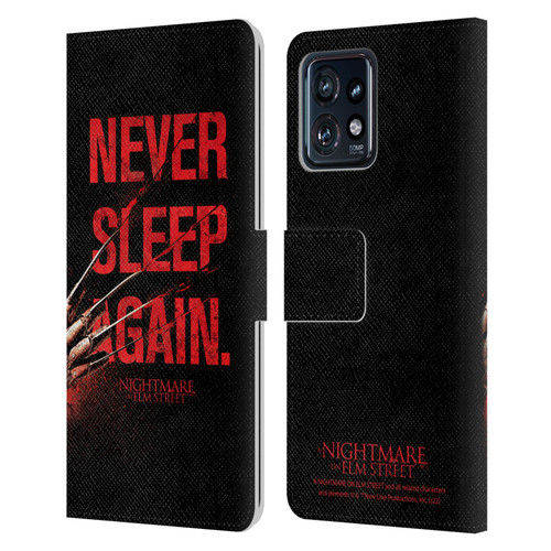 A Nightmare On Elm Street (2010) Graphics Never Sleep Again Leather Book Wallet Case Cover For Motorola Moto Edge 40 Pro