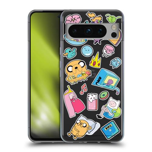 Adventure Time Graphics Icons Soft Gel Case for Google Pixel 8 Pro