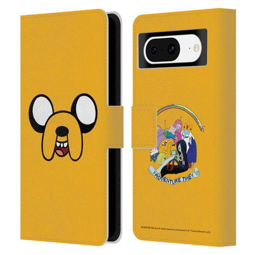 Adventure Time Graphics Jake The Dog Leather Book Wallet Case Cover For Google Pixel 8