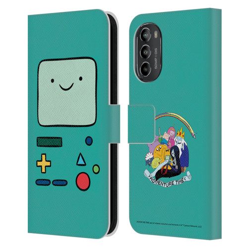 Adventure Time Graphics BMO Leather Book Wallet Case Cover For Motorola Moto G82 5G