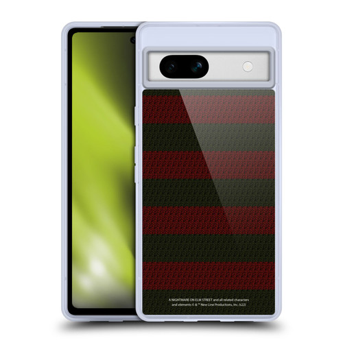 A Nightmare On Elm Street: Freddy's Dead Graphics Sweater Pattern Soft Gel Case for Google Pixel 7a