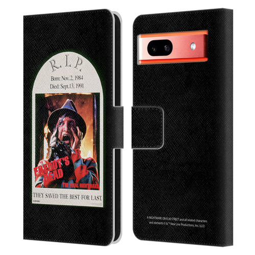 A Nightmare On Elm Street: Freddy's Dead Graphics The Final Nightmare Leather Book Wallet Case Cover For Google Pixel 7a