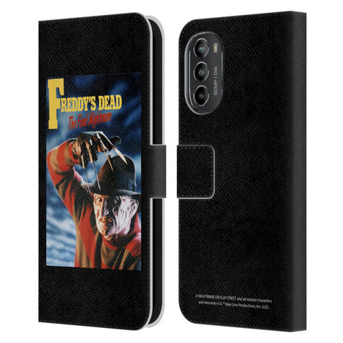 A Nightmare On Elm Street: Freddy's Dead Graphics Poster Leather Book Wallet Case Cover For Motorola Moto G82 5G