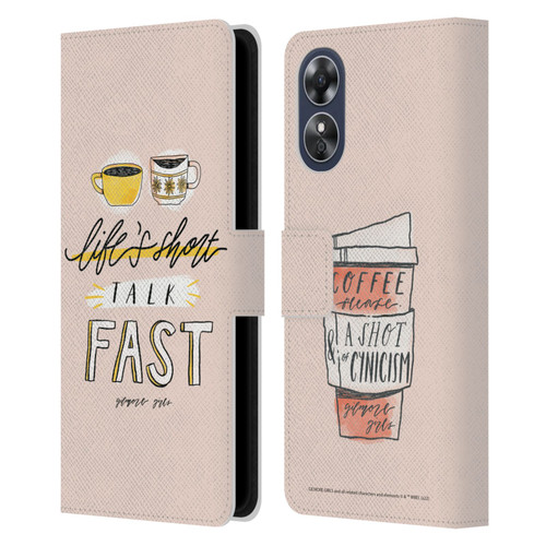 Gilmore Girls Graphics Life's Short Talk Fast Leather Book Wallet Case Cover For OPPO A17