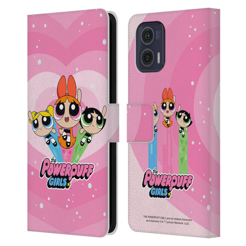 The Powerpuff Girls Graphics Group Leather Book Wallet Case Cover For Motorola Moto G73 5G
