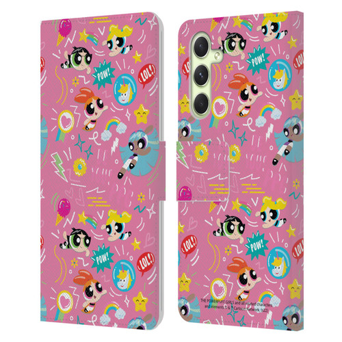 The Powerpuff Girls Graphics Icons Leather Book Wallet Case Cover For Samsung Galaxy A54 5G