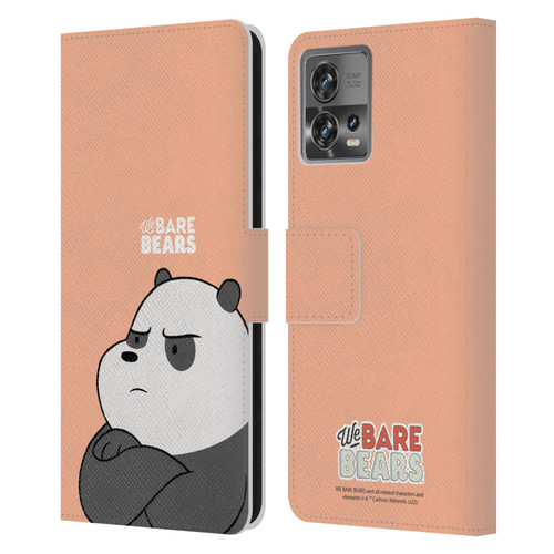 We Bare Bears Character Art Panda Leather Book Wallet Case Cover For Motorola Moto Edge 30 Fusion