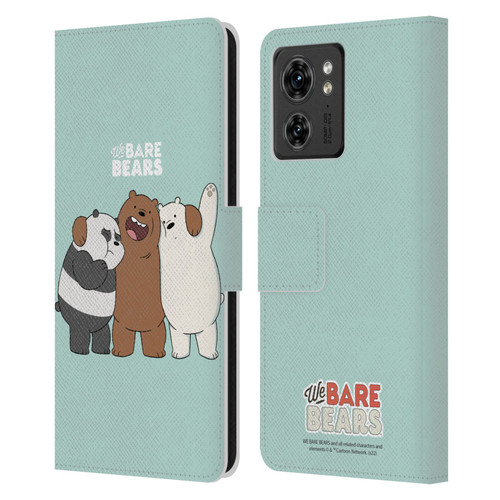 We Bare Bears Character Art Group 1 Leather Book Wallet Case Cover For Motorola Moto Edge 40