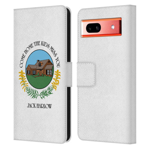 Jack Harlow Graphics Come Home Badge Leather Book Wallet Case Cover For Google Pixel 7a