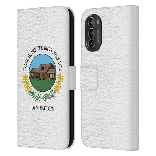 Jack Harlow Graphics Come Home Badge Leather Book Wallet Case Cover For Motorola Moto G82 5G