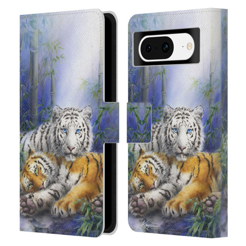 Kayomi Harai Animals And Fantasy Asian Tiger Couple Leather Book Wallet Case Cover For Google Pixel 8